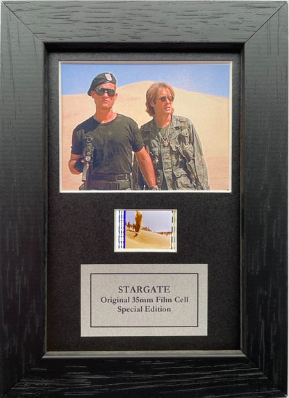 Hand crafted display featuring original Mini 35mm film cells for STARGATE fans