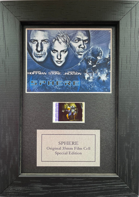 Hand crafted display featuring original Mini 35mm filmcell for Sphere fans + COA