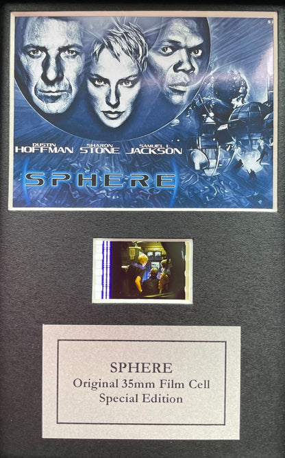 Hand crafted display featuring original Mini 35mm filmcell for Sphere fans + COA