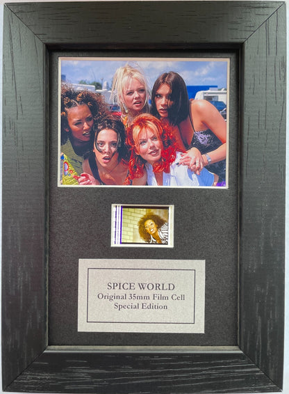 Hand crafted display featuring original Mini 35mm filmcells for SPICE GIRLS fans