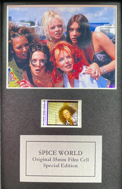 Hand crafted display featuring original Mini 35mm filmcells for SPICE GIRLS fans