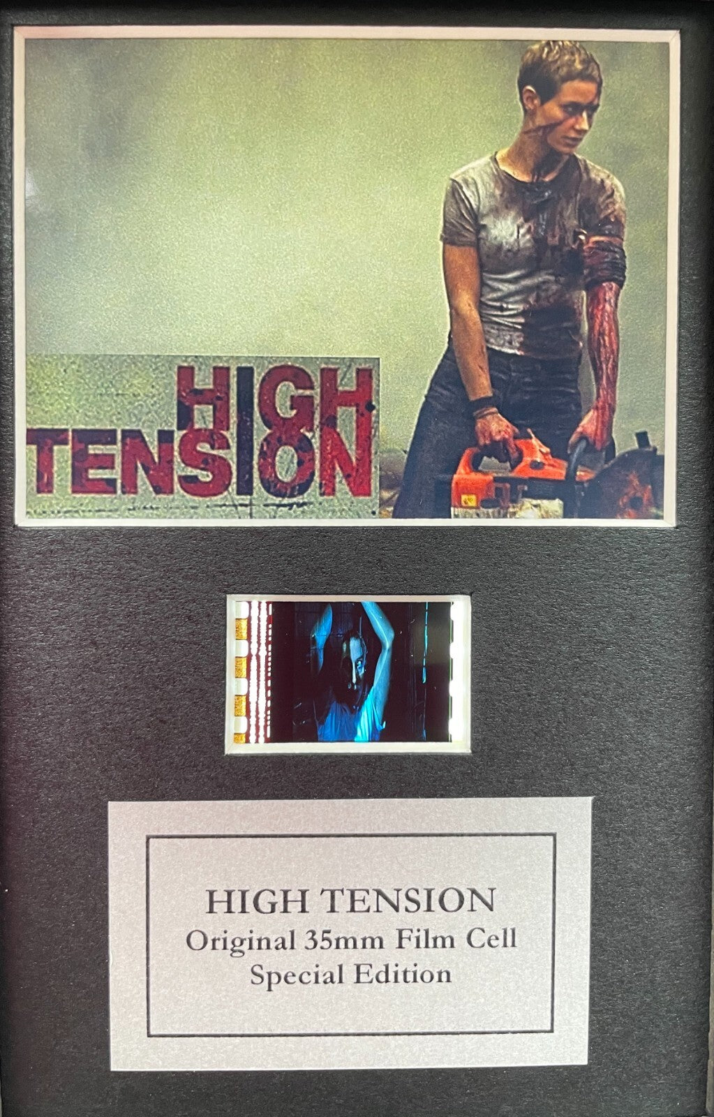 Hand crafted display featuring original Mini 35mm cells for HIGH TENSION fans