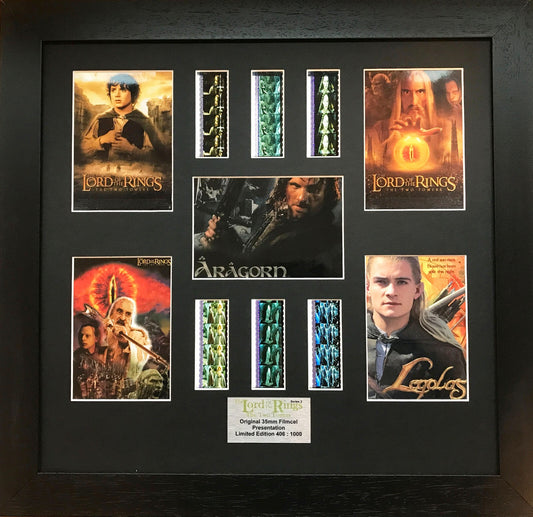Handmade display inc original 35mm film cells for LOTR The TWO TOWERS Saga fans