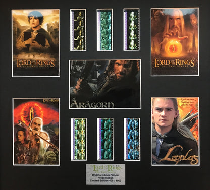 Handmade display inc original 35mm film cells for LOTR The TWO TOWERS Saga fans