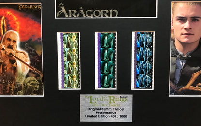 Handmade display inc original 35mm film cells for LOTR The TWO TOWERS Saga fans