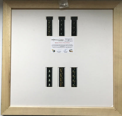 Handmade display featuring original film cells for a GONE with the WIND 1939 fan