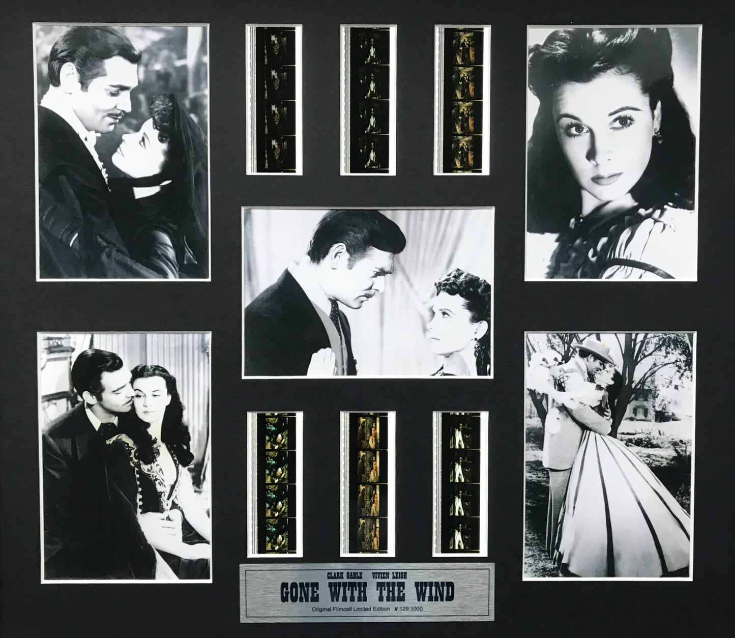 Handmade display featuring original film cells for a GONE with the WIND 1939 fan