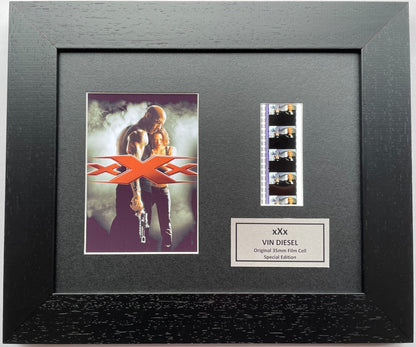 Handmade display featuring original 35mm film cells for xXx Vin Diesel fans v2