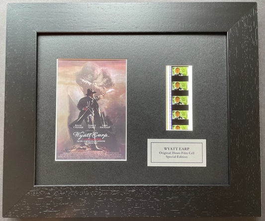 Hand Crafted display featuring original 35mm film cells for Wyatt Earp fans v1
