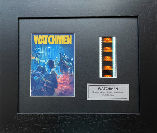 Hand crafted display featuring original 35mm film cells for a WATCHMEN fan v1