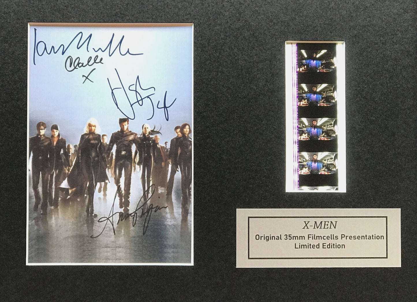 Handmade display featuring original 35mm film cells for an X-MEN fan + COA vSR