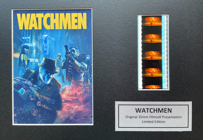 Hand crafted display featuring original 35mm film cells for a WATCHMEN fan v1