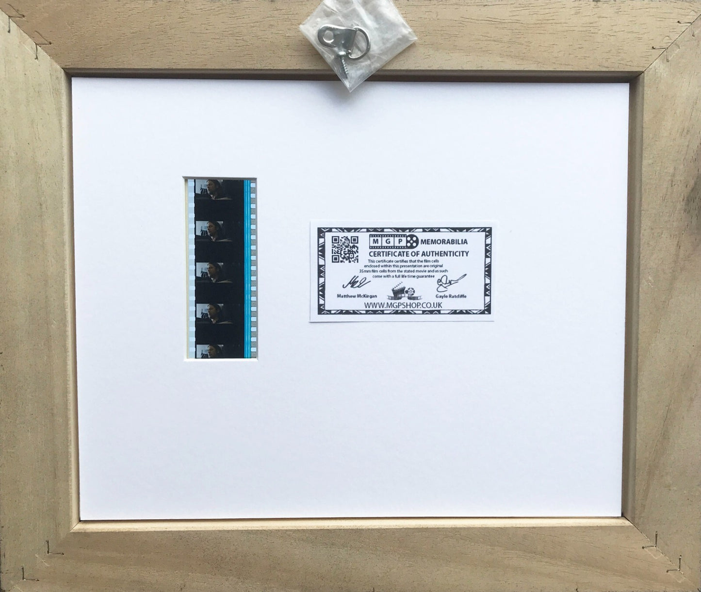 Hand crafted display featuring original 35mm film cells for WORLD WAR Z fans