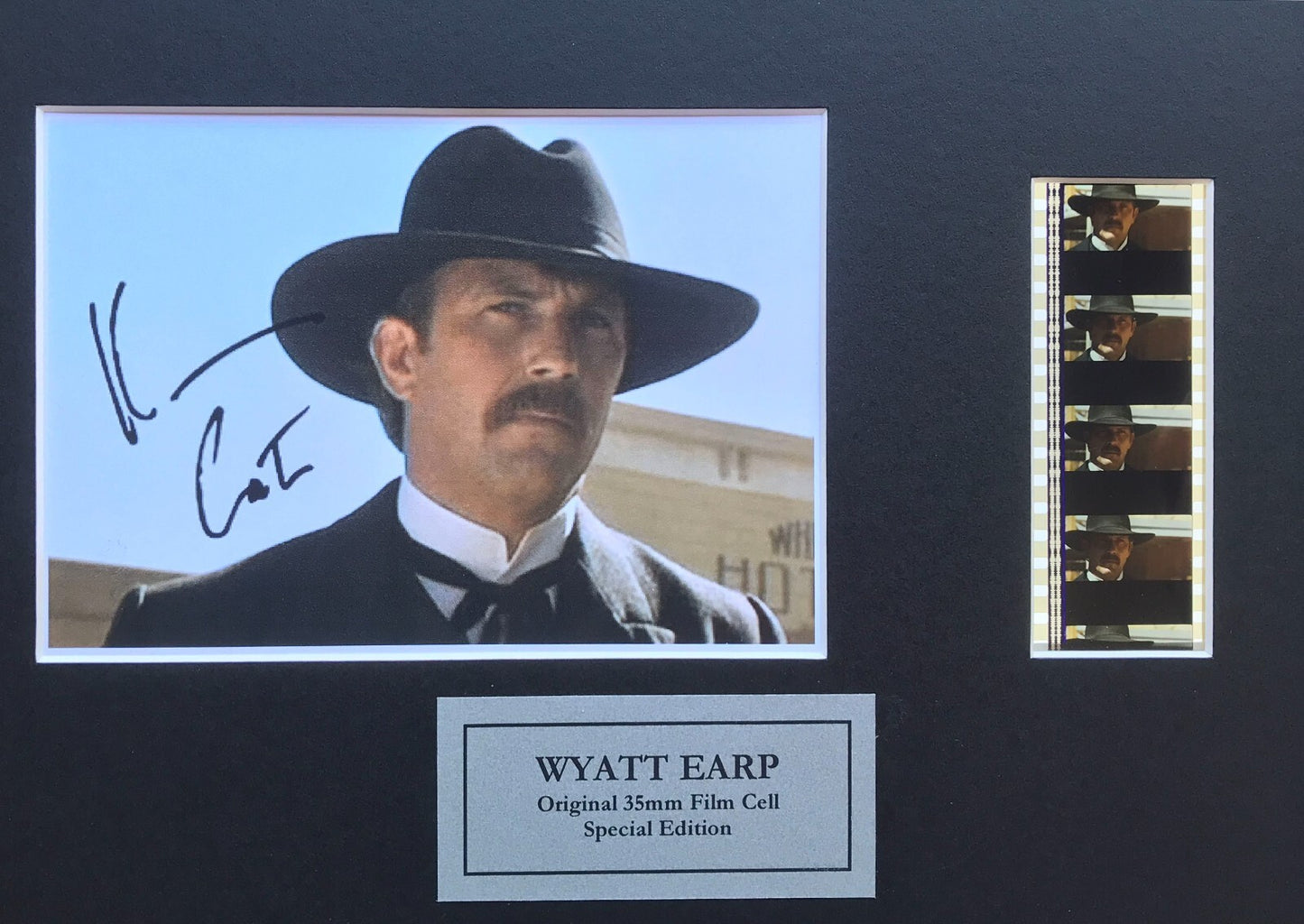Handmade display featuring original 35mm film cells for Wyatt Earp fans vSR