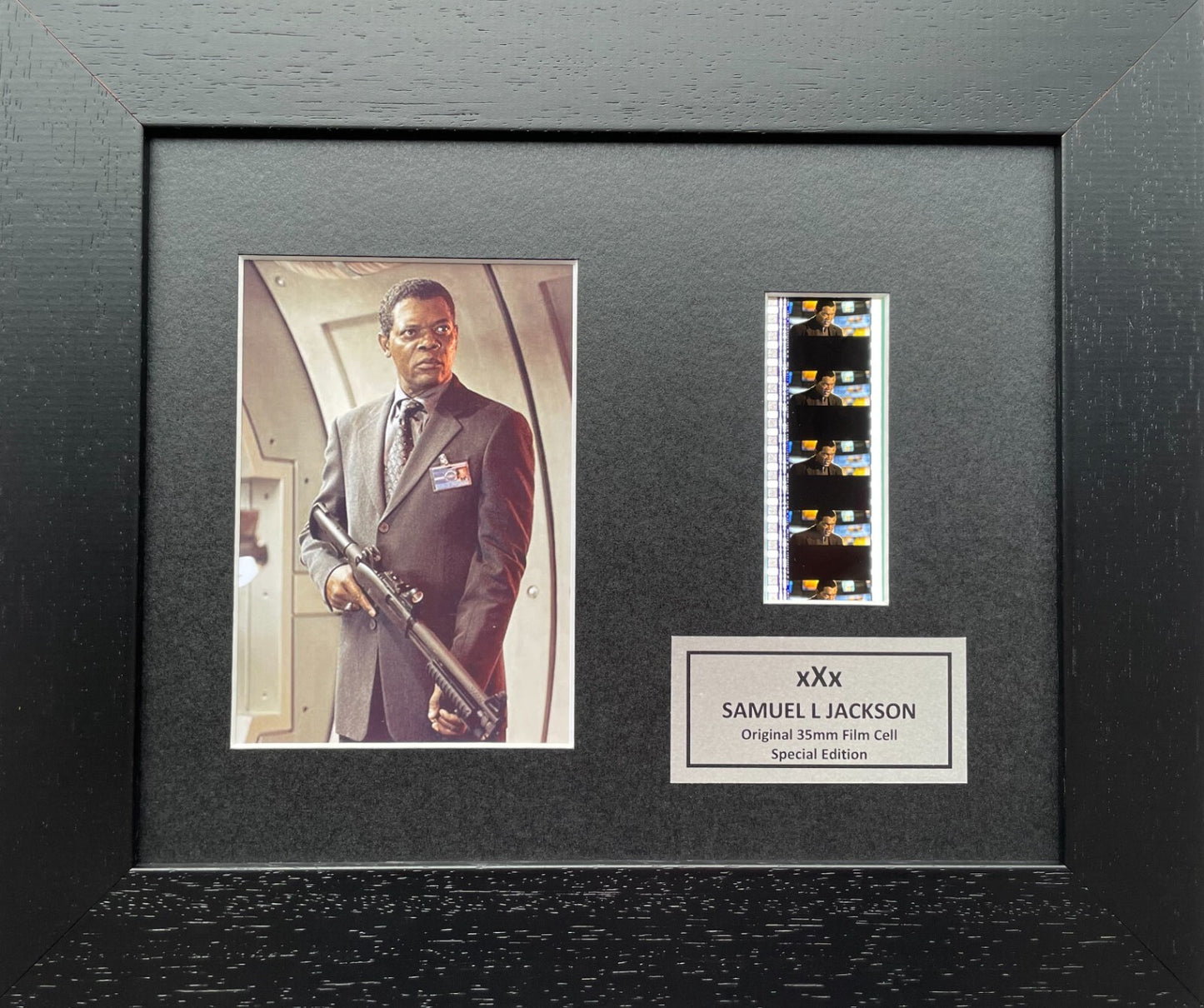 Hand crafted display featuring original 35mm film cells for xXx Vin Diesel fans