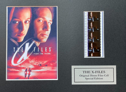 Hand crafted display featuring original film cells for X-Files fans + COA