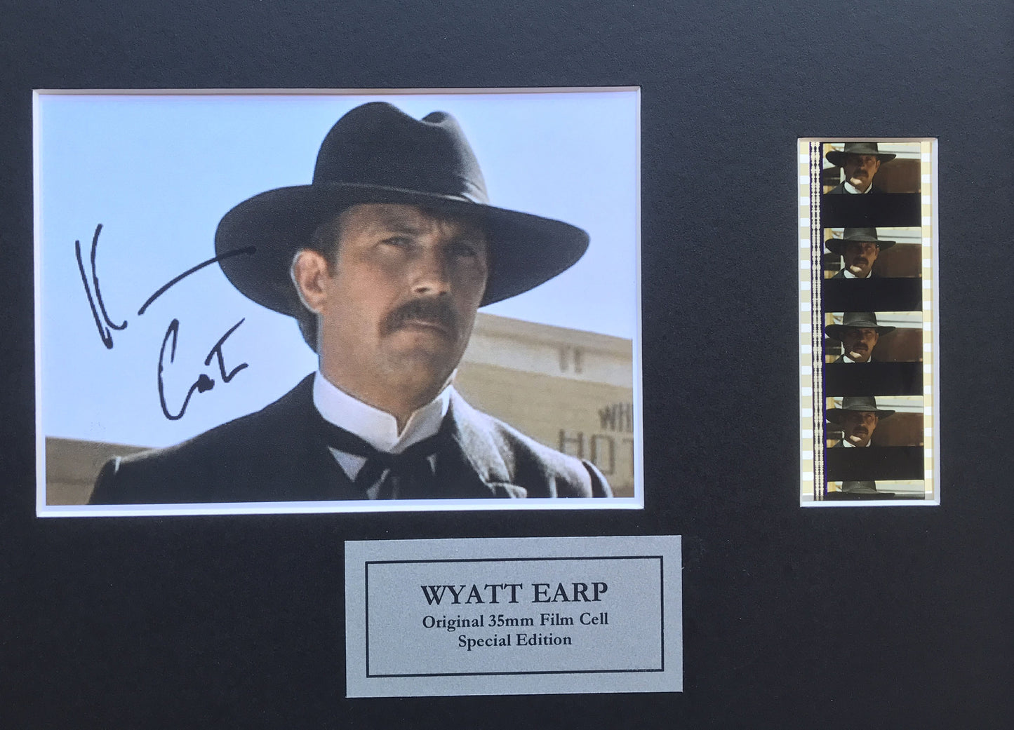 Handmade display featuring original 35mm film cells for Wyatt Earp fans vSR