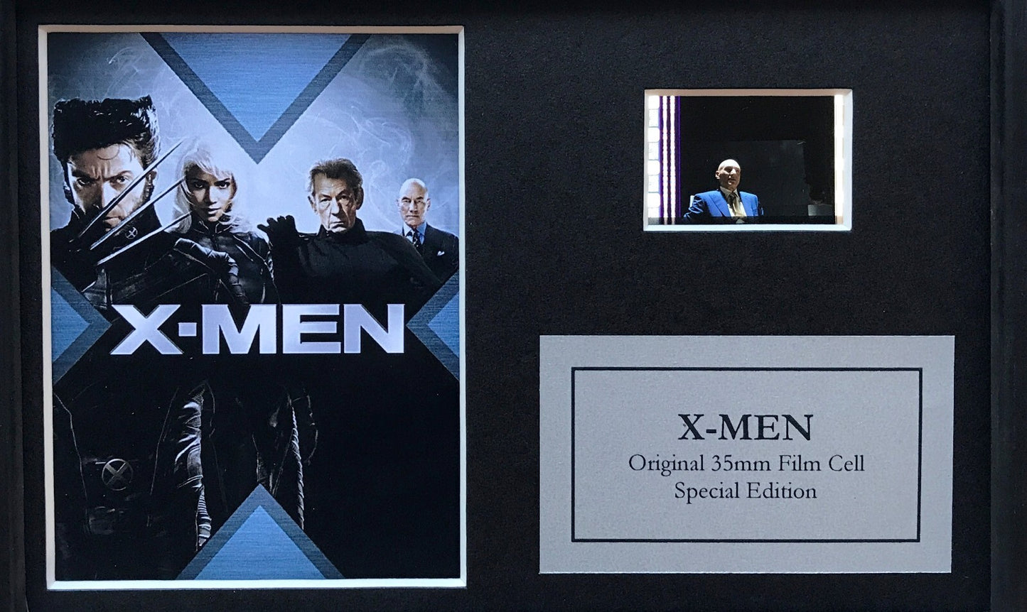 Handmade display featuring original Mini 35mm film cells for an X-Men fan