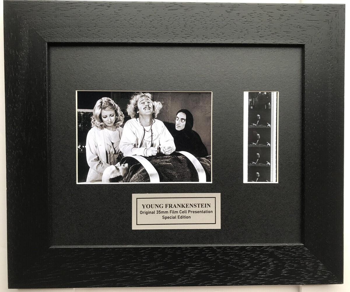 YOUNG FRANKENSTEIN Original 35mm Film Cells set in Quality Wood Frame + COA v1