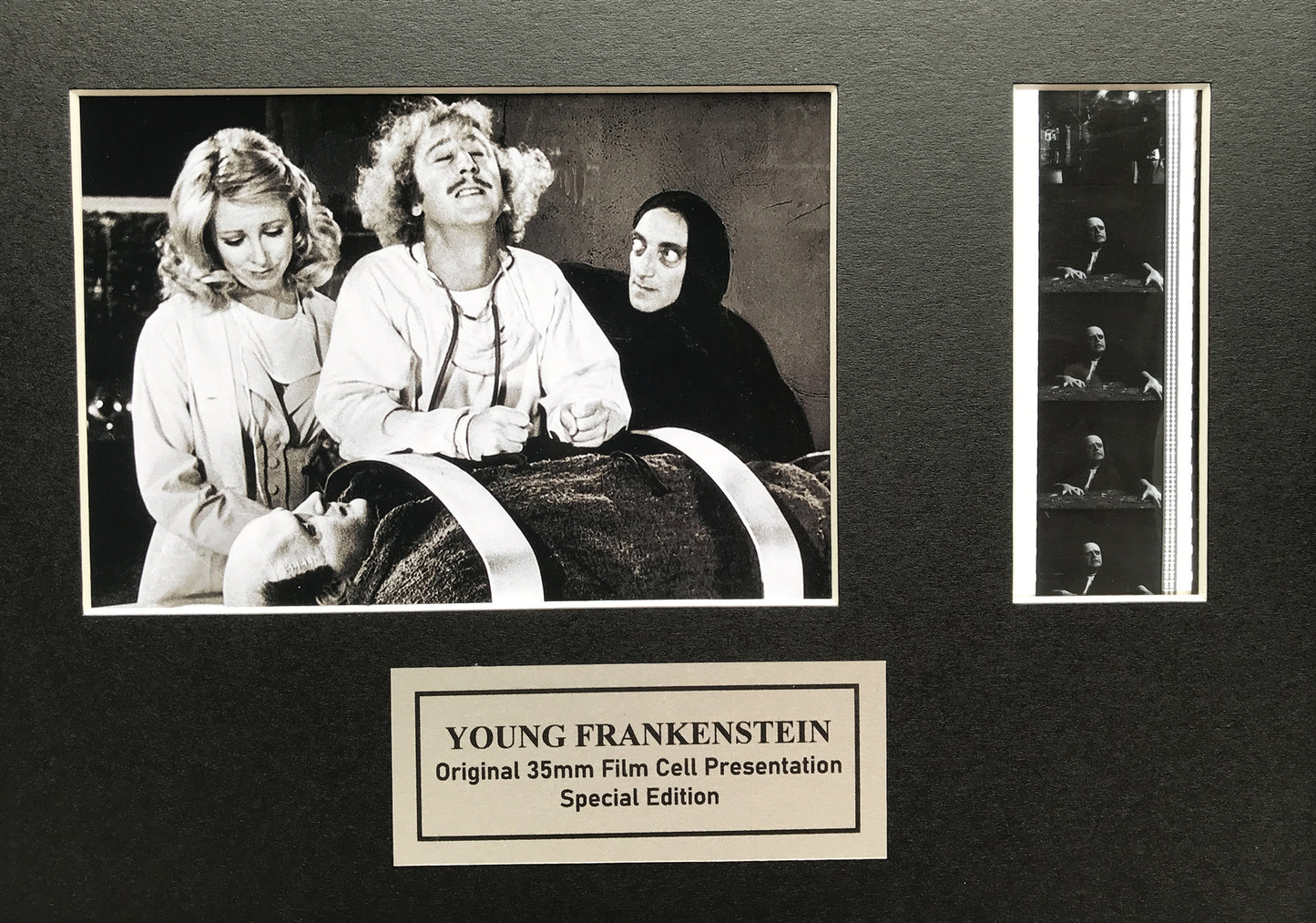YOUNG FRANKENSTEIN Original 35mm Film Cells set in Quality Wood Frame + COA v1