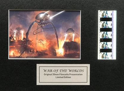 Hand crafted display inc original 35mm film cells for War of The Worlds fans v2