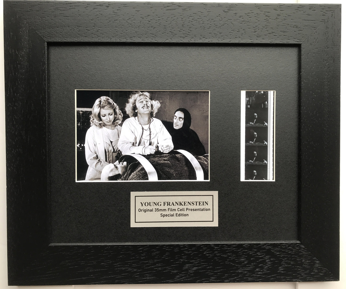 YOUNG FRANKENSTEIN Original 35mm Film Cells set in Quality Wood Frame + COA v1