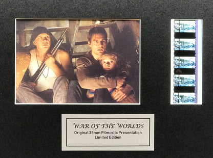 Hand crafted display inc original 35mm film cells for War of The Worlds fans v1