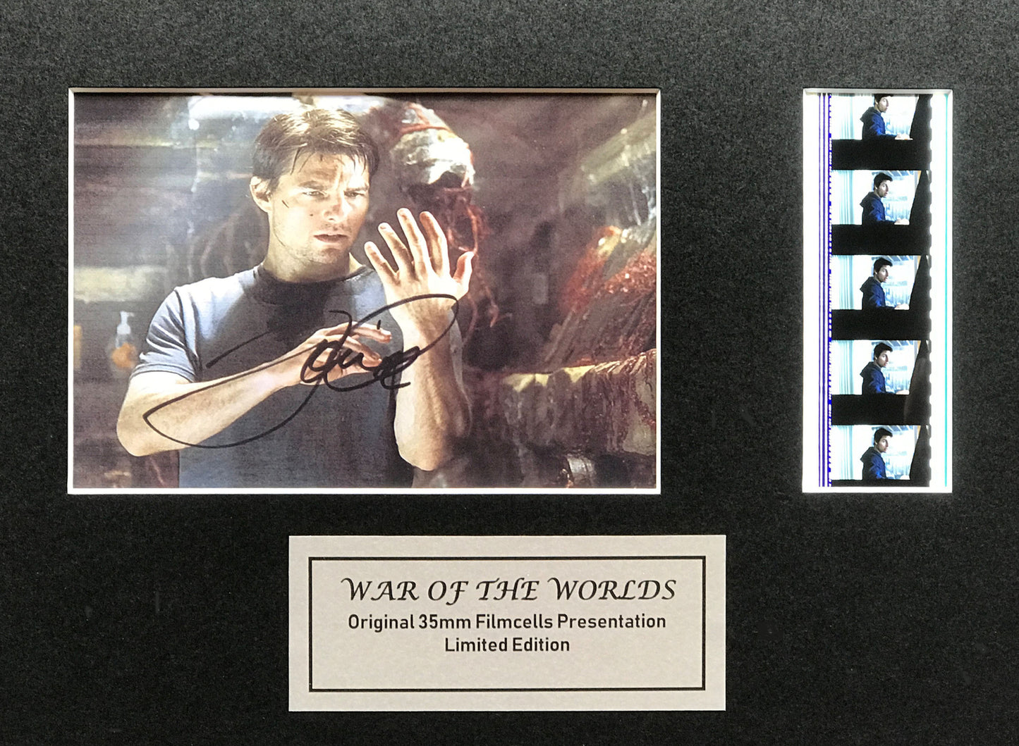 Hand crafted display inc original 35mm film cells for War of The Worlds fans vSR