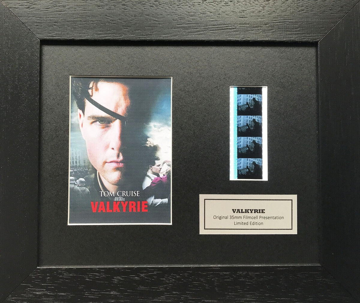 Hand crafted display featuring original 35mm film cells for VALKYRIE fans