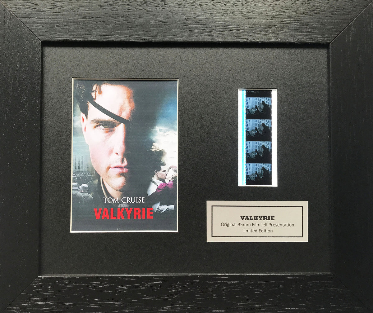 Hand crafted display featuring original 35mm film cells for VALKYRIE fans