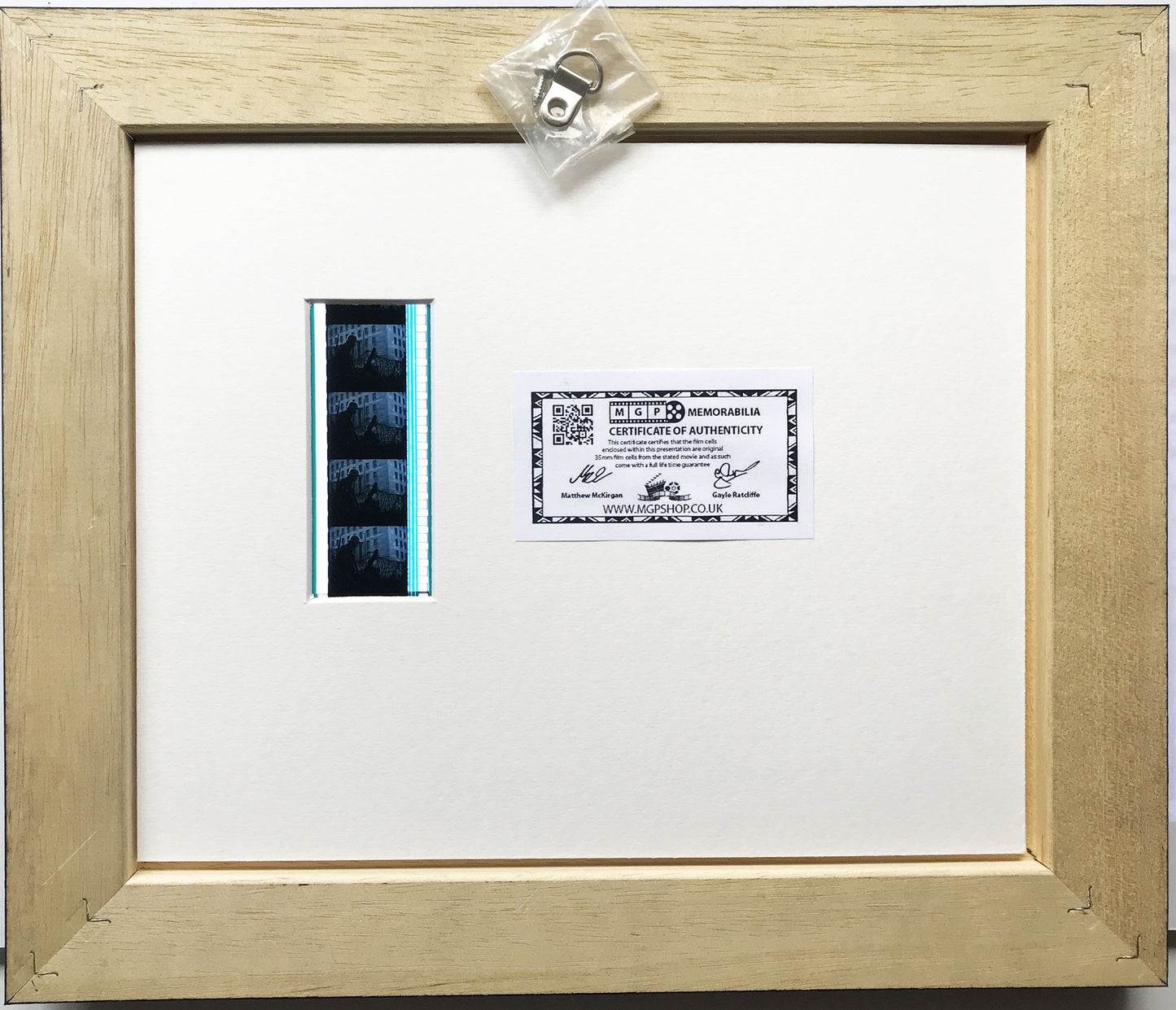 Hand crafted display featuring original 35mm film cells for VALKYRIE fans