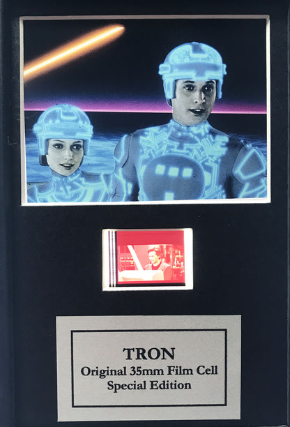 TRON of 1982 Original Mini 35mm Film Cells set within Quality Wood Frame + COA