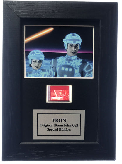 TRON of 1982 Original Mini 35mm Film Cells set within Quality Wood Frame + COA