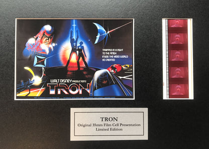 Hand crafted display featuring original 35mm film cells for TRON 1982 fans v2