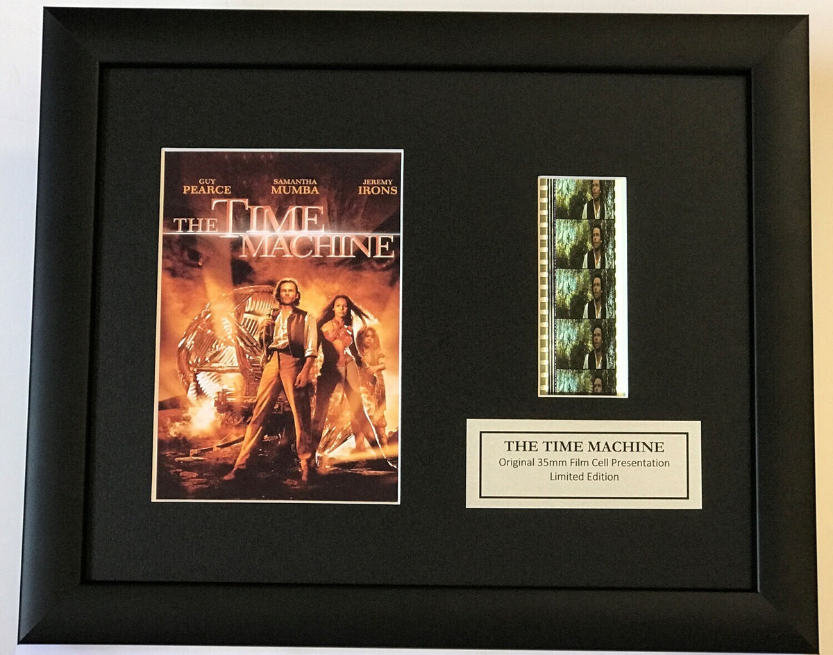 Hand crafted display featuring original 35mm film cells for The Time Machine fans + COA v1