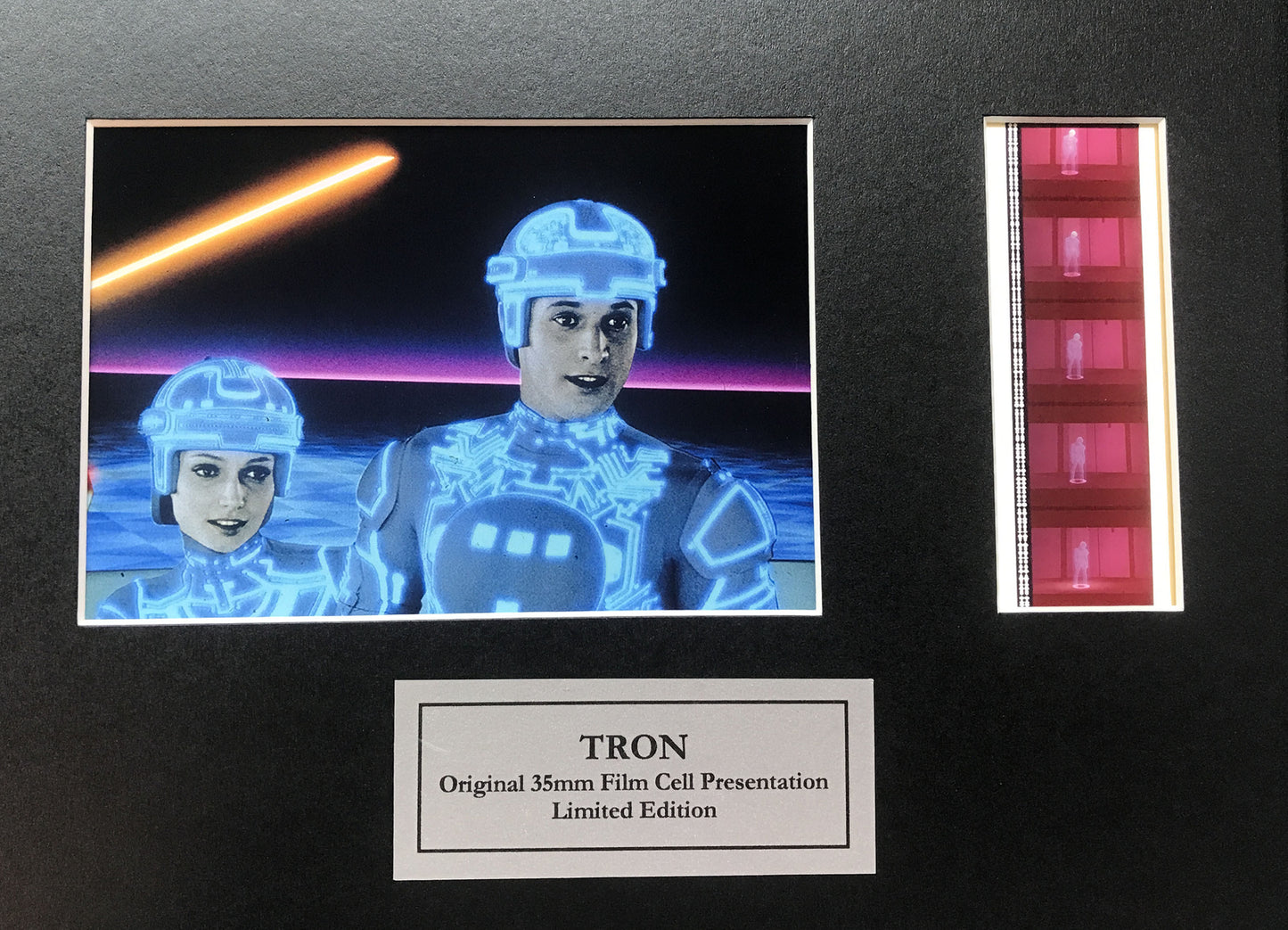 TRON of 1982 Original 35mm Film Cells set within Quality Wood Frame + COA v1