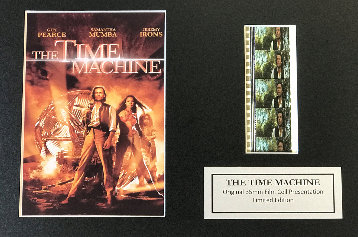 Hand crafted display featuring original 35mm film cells for The Time Machine fans + COA v1