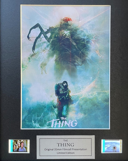 THE THING of 1982 Original 35mm film cells set in Quality Wood Frame + COA