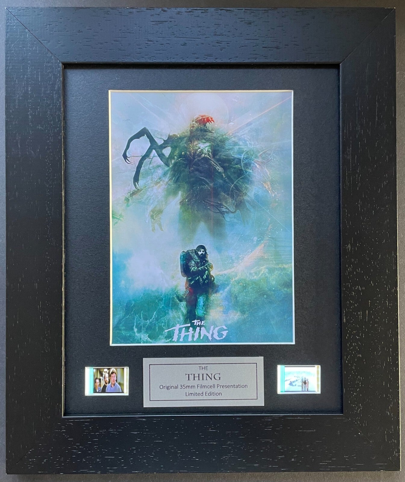 THE THING of 1982 Original 35mm film cells set in Quality Wood Frame + COA
