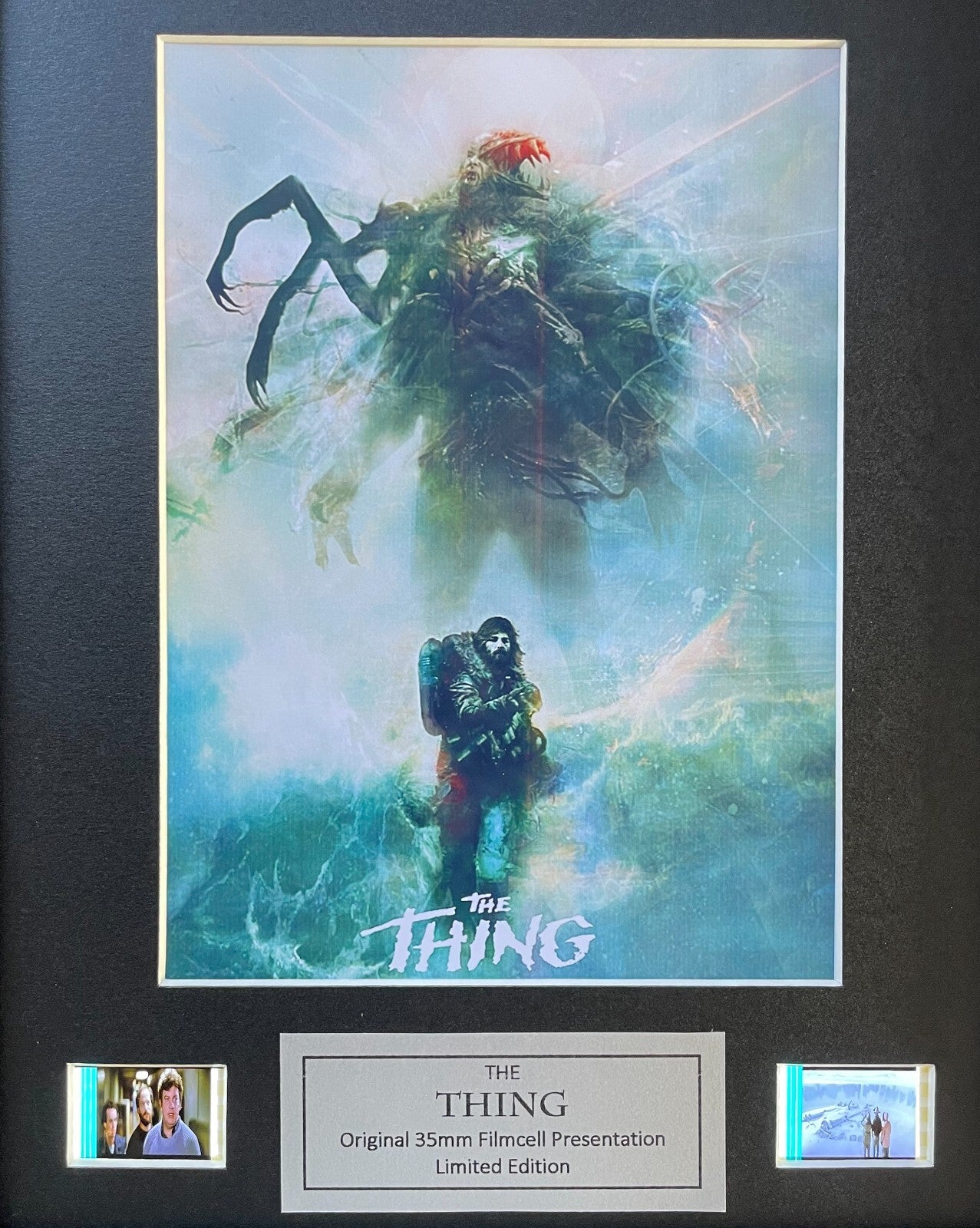 THE THING of 1982 Original 35mm film cells set in Quality Wood Frame + COA