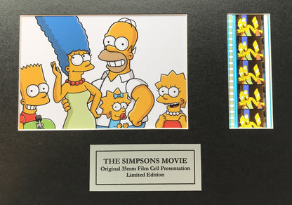 Hand crafted display featuring original film cells for THE SIMPSONS MOVIE fans