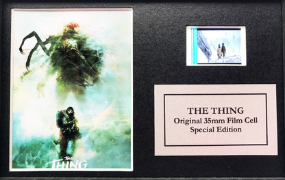 THE THING 1982 Handcrafted display featuring original Mini 35mm filmcell + COA