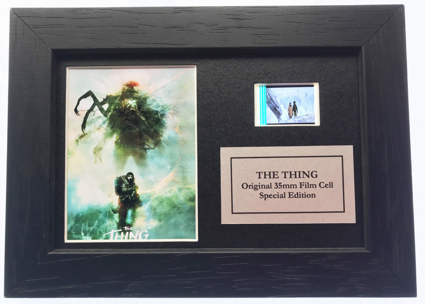 THE THING 1982 Handcrafted display featuring original Mini 35mm filmcell + COA
