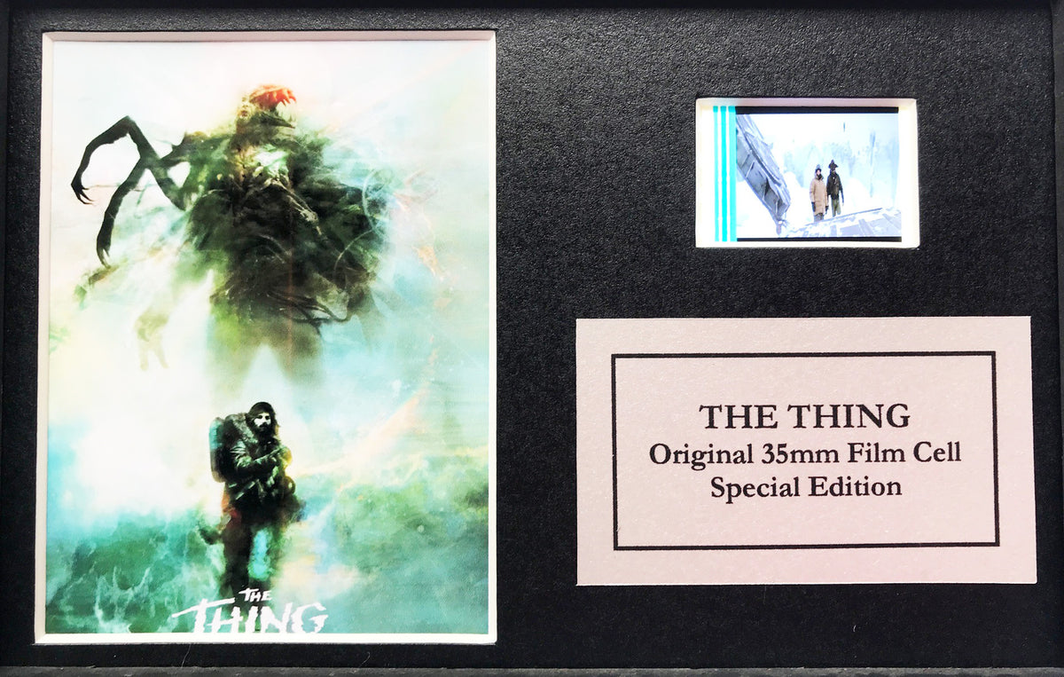 THE THING 1982 Handcrafted display featuring original Mini 35mm filmcell + COA