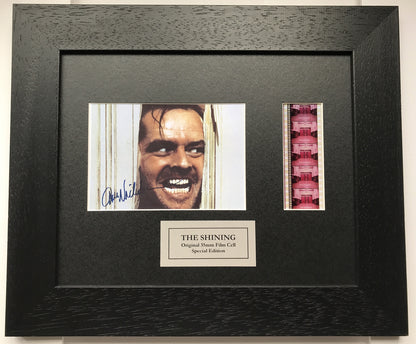 THE SHINING Original 35mm Film Cells set in Quality Wood Frame + Signed Repro