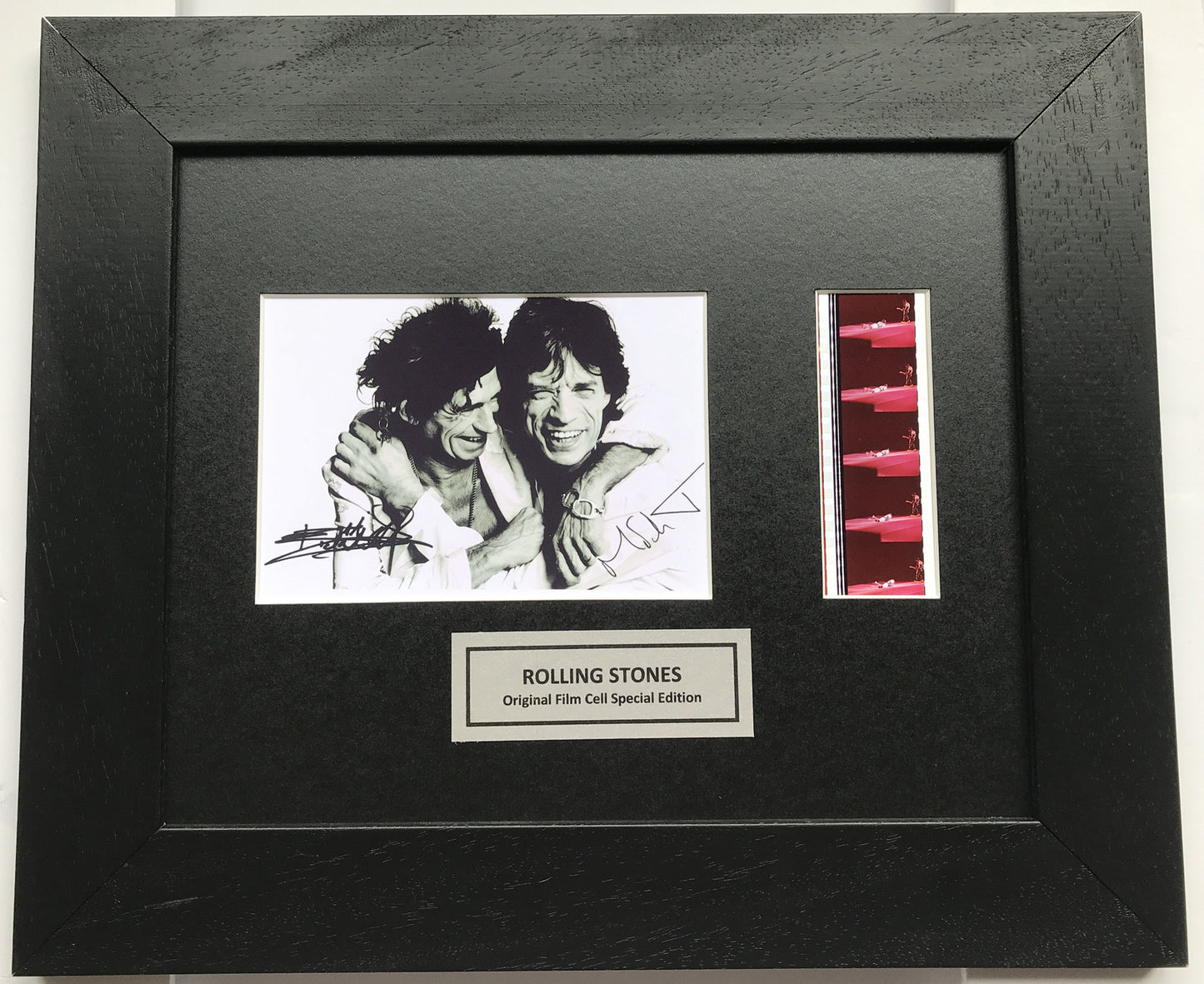 Handmade display featuring original film cells for THE ROLLING STONES fans vSR
