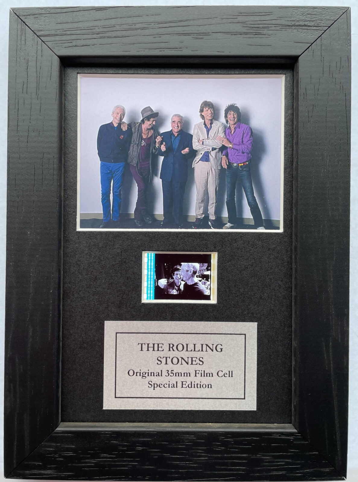 Handmade display inc original Mini 35mm film cell for THE ROLLING STONES fans v2