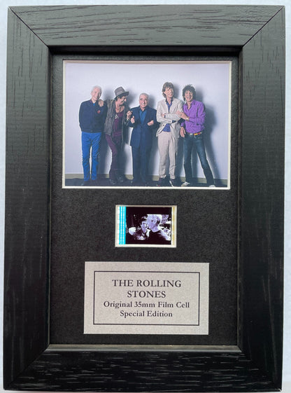 Handmade display inc original Mini 35mm film cell for THE ROLLING STONES fans v2