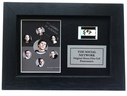 Hand crafted display inc original Mini film cells for THE SOCIAL NETWORK fans