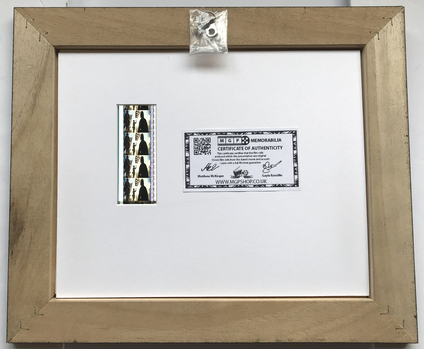 Hand crafted display featuring original film cells for THE PATRIOT fans vSR